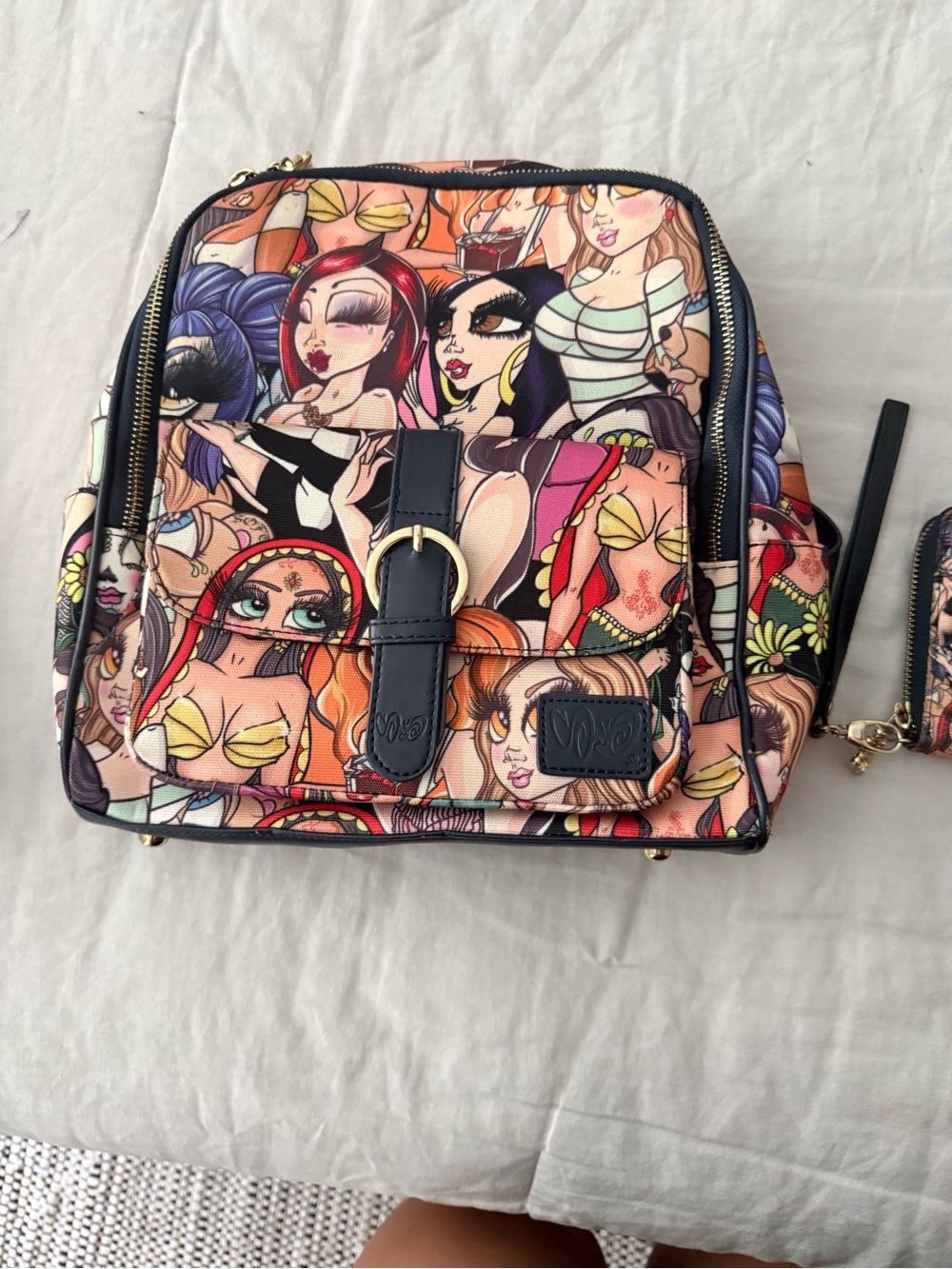 Graphic Pop Art Mini Backpack - Multicolor